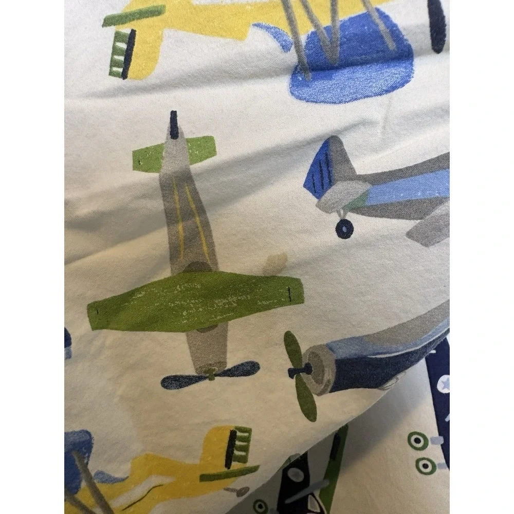 Pottery Barn Kids Pillow Cases Set Of 2 Planes Transportation Standard